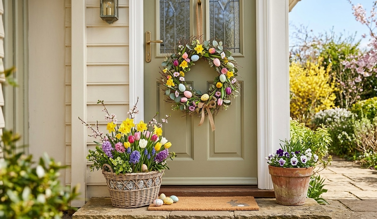 Jak udekorować dom na Wielkanoc? Pomysły na wiosenną aranżację drzwi wejściowych